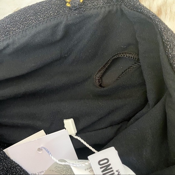 Moschino Glitter Halter Cutout One Piece Swimsuit Black XS NWT - Picture 4 of 8